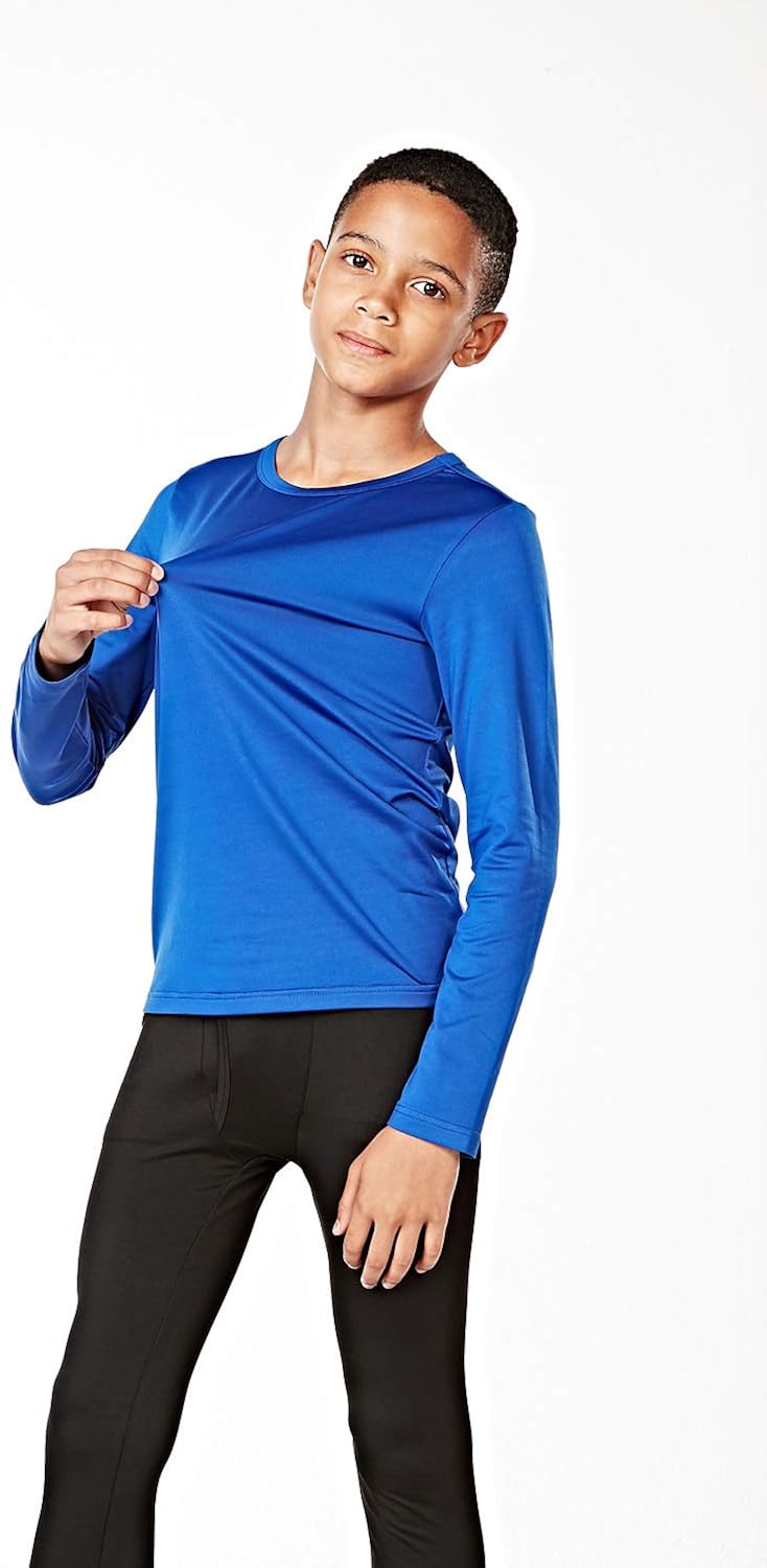 DEVOPS Boys 2-Pack Thermal Shirts Compression Long Sleeve Tops with Fleece Lined: Clothing