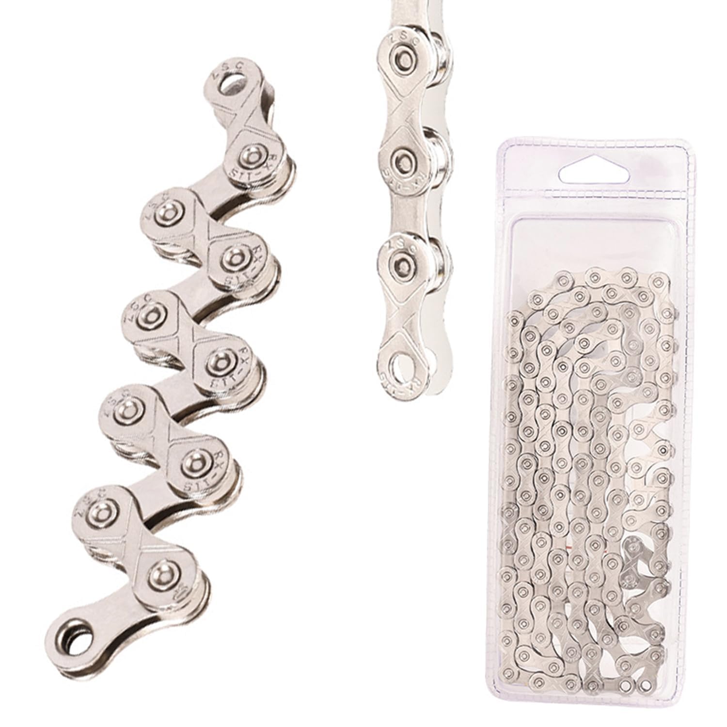 Kjzeex Bike Chain, Single Speed Chain, 11 Speed Bicycle Chain for Road Bike, Mountain Bike, Racing, Cycling