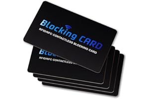 HIKLOKT RFID Blocking Card (5 Pack) for Wallets, Slim RFID/NFC Blocker - One Card Protects Entire Wallet & Passport, Contactless Debit/Credit Card Protector, Anti-Theft Protection for Men & Women