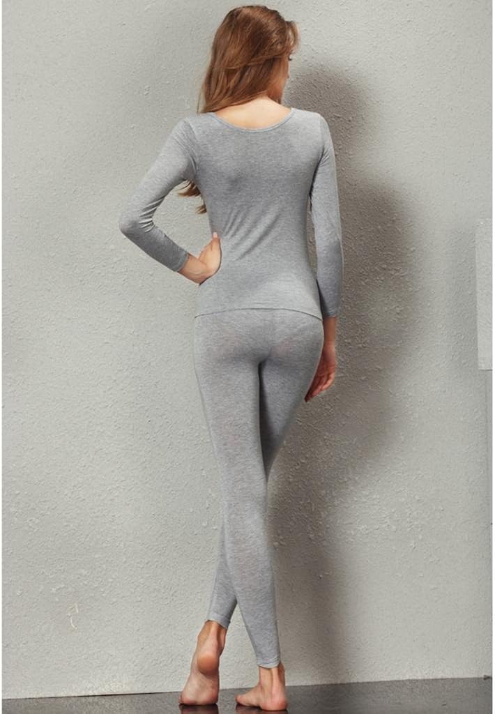 Liang Rou Women's Crewneck Long Johns Ultra Thin Modal Thermal Underwear Top & Bottom Set at  Women’s Clothing store