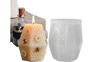 Beehive Pillar Candle Mold,Reusable Crafting Art | Beehive Shape Cylinder Candle Mold,for Adults Beginners Professionals Boys