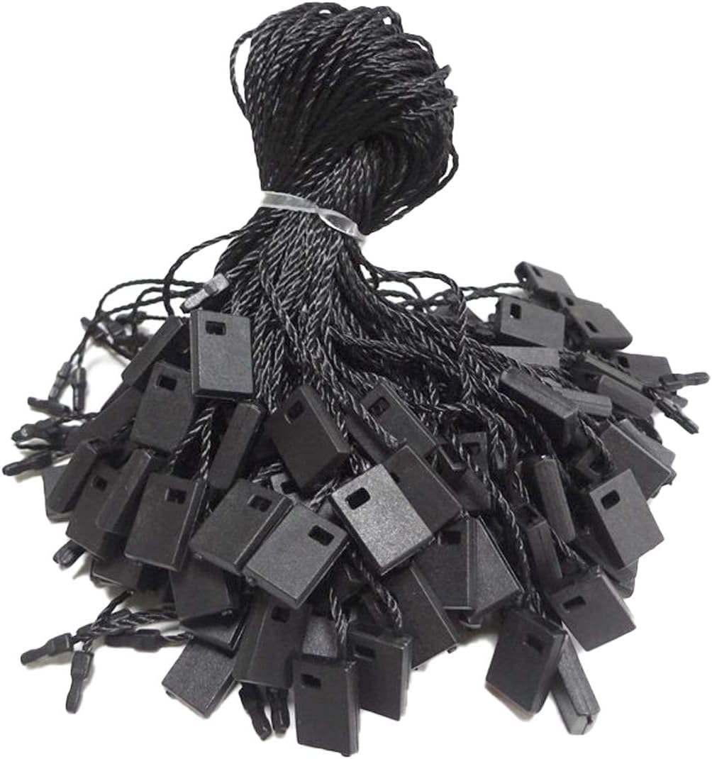 Photo 1 of 1000Pcs 7-inch Hang Tag String, Nylon Snap Lock Pin Loop Fastener Hook Ties for Clothes Tags, Price Tags, Shoes Snap Lock, Luggage Label, Easy and Fast to Attach(Black)