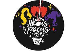 DADABULIU Christmas Tree Skirt Sanderson Sisters Halloween Hocus Pocus 36 Inch for Xmas New Year Nightmare Before Christmas Decorations Lobby Home