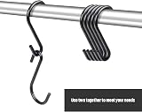 ilauke 32 Pack Heavy Duty S Hooks Black S Shaped Hooks Hanging Hangers view 7