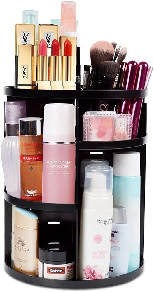 360 Caja de maquillaje Rotary DIY del maquillaje de la placa giratoria