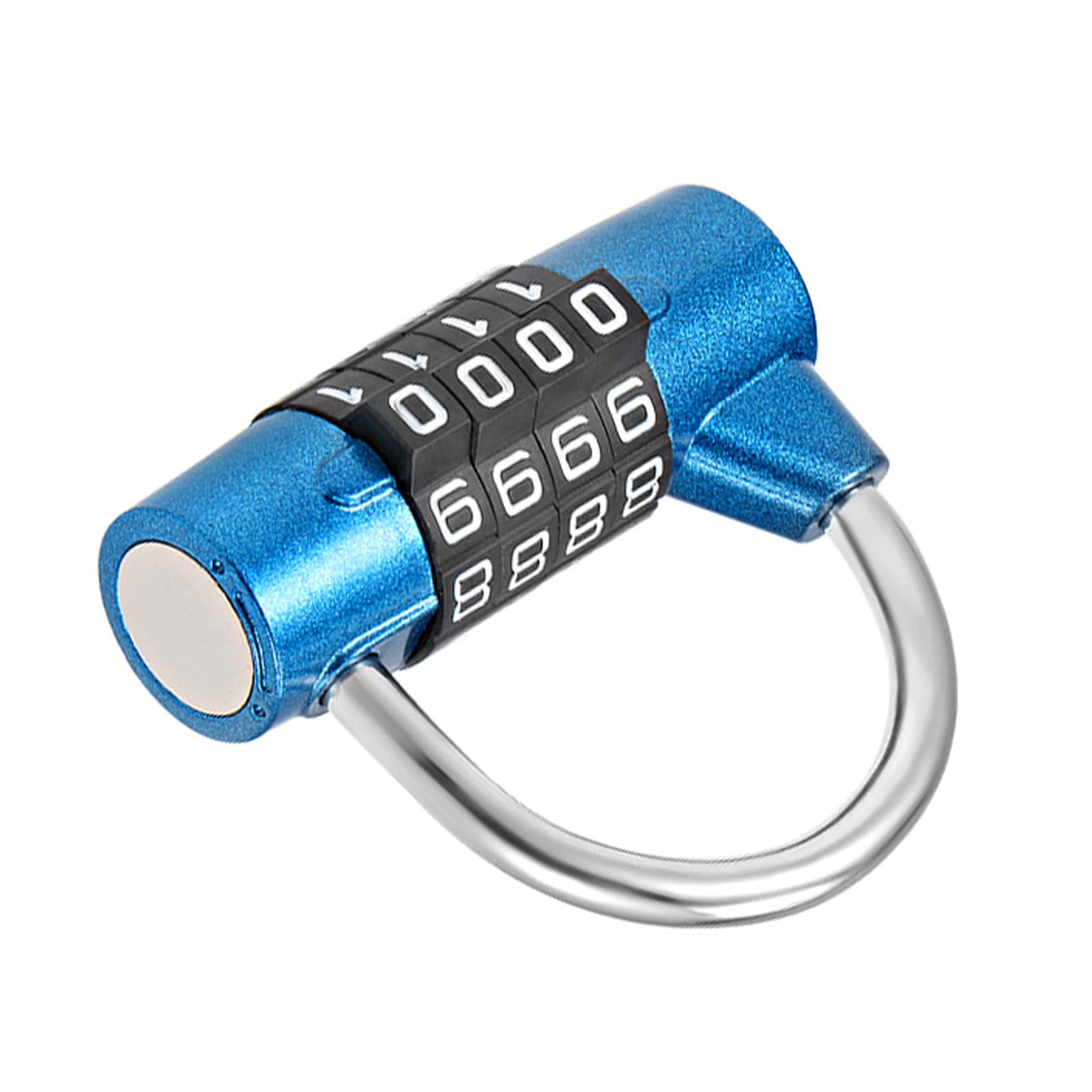 M METERXITY Combination Password Padlock - Outdoor Resettable Secret Code Lock, Apply to Gate/Gym/Toolbag Use (4 Digit, Blue)