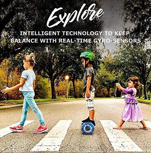 MARKBOARD Hoverboard, Bluetooth 6.5 Pouces Self Balancing Scooter Overboard Enfant Gyropode Hoverboard Tout terrains avec Roues Flash LED E-Scooter Auto-équilibrage,Cadeau pour Les Enfants