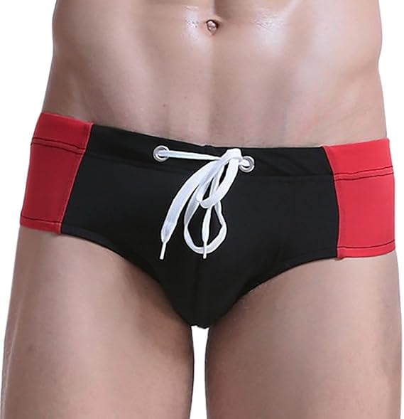 Amazon メンズ 水着 Mechanc メンズ ハイレグ 水着 インナー 速乾 三角パンツ 練習 もっこり ビキニ 海水浴 サーフパンツ 海パン ビキニ ブリーフ ボートショーツ 彼氏のプレゼント ストライプ 弾力 温泉 ビーチ おしゃれ 夏 水着 通販