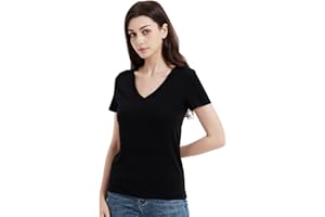 Women's 100% Merino Wool T-Shirt, V Neck Short Sleeve Athletic Base Layer