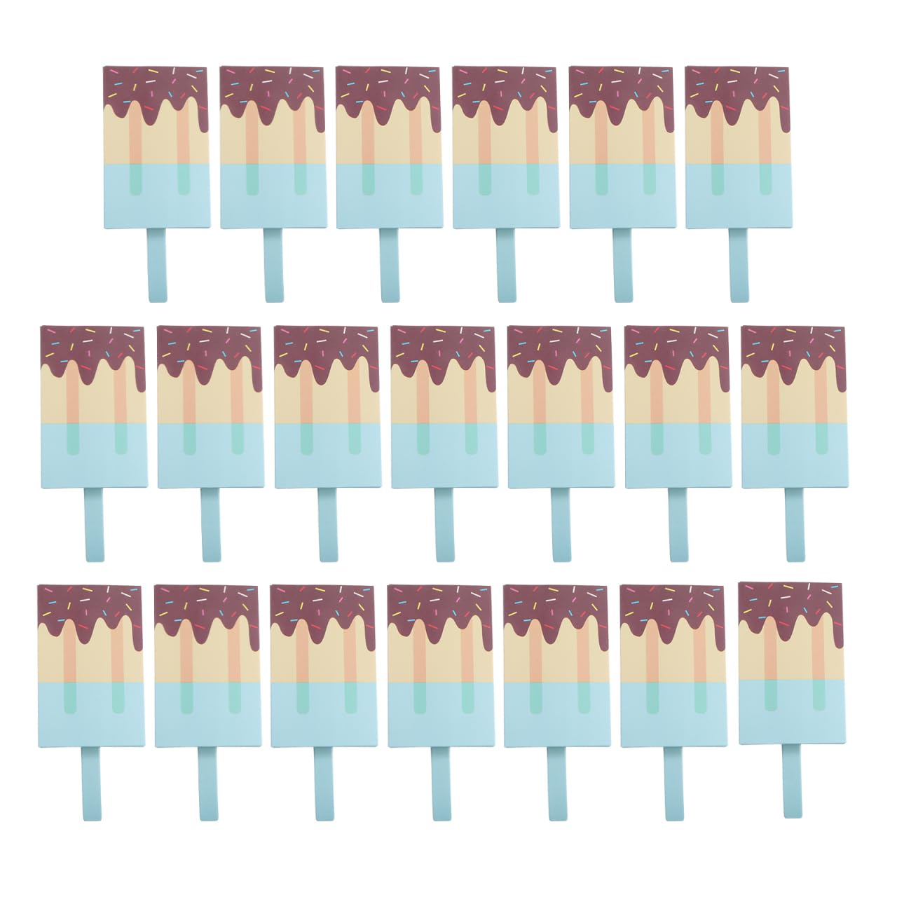 NUOBESTY 20pcs Boxes Ice Cream Shaped Favor Boxes Treat Candy Kids Birthday Party Favor Supplies (Blue)