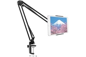 SXOWIHZ Tablet Arm Mount Stand Holder, Nintendo Switch Stand with Sturdy Aluminum Arm for iPad,iPad air,iphoneX,iphone 8/7,Samsung Galaxy