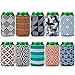 Avery Barn 10pc Mixed Trendy Design Neoprene Zipper Sleeve Insulated Beer Can Covers - Set 3: Patternpalooza