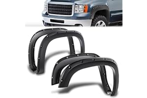 4pcs Fender Flares Compatible with 2007-2013 GMC Sierra 1500 2500HD 3500HD 97.6" 78.7" 78" Fleetside Pickup Truck Pocket Rive