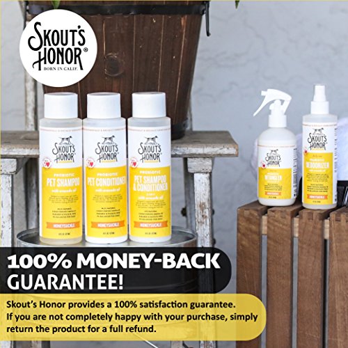 SKOUT'S HONOR Pet Shampoo and Conditioner Probiotic Shampoo Plus Conditioner 2-in-1 Honeysuckle - 16 fl. oz. - Cleans and Conditions Fur, Supports Pet’s Natural Defenses, PH-Balanced, Sulfate Free - Thumbnail 5