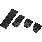PARSLUCK 4 Pcs Manual Transmission Foot Pedal Pads Foot Accelerator Pedal Covers for Subaru Forester 2006-2018 Stainless Steel Black