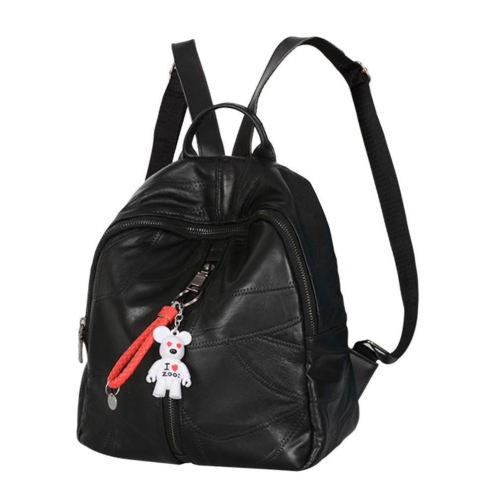 fashion women backpack casual pu leather girls college travel shoulder bag black (no.1)