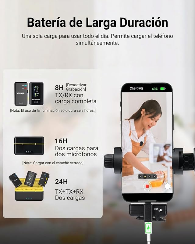 Sistema de microfone sem fios CM28 com carregamento da caixa, cancelar ruído, 4GB de armazenamento, gravação 9H, áudio 16 bits, lapela do microfone compatível com iPhone, iPad, câmara do PC Android