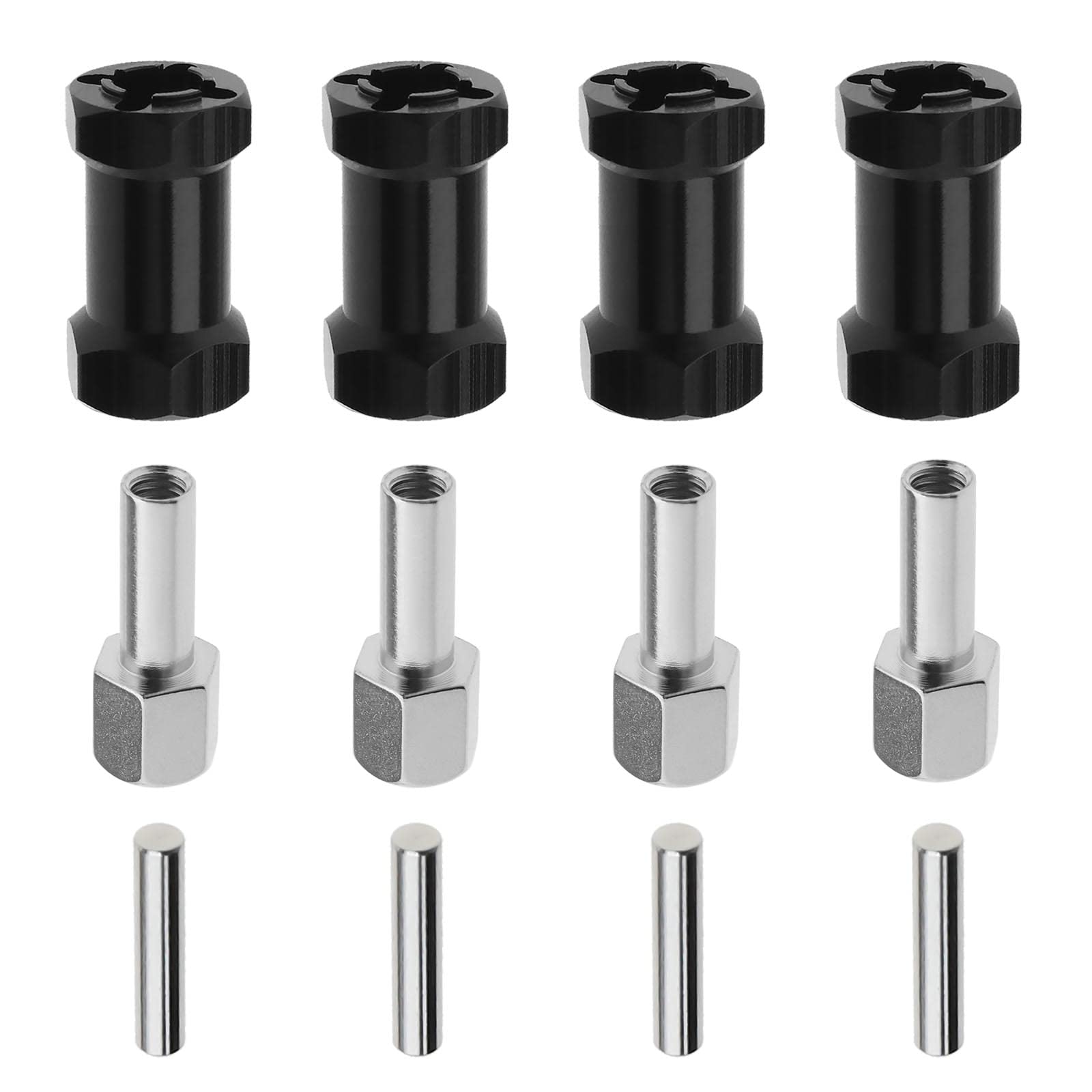 The Lord of the Tools 12mm RC Hex Adapter 25mm RC Extension Wheel Hex Hub Metal Driver Adapter 25mm Extension Compatible with Axial Scx10 Rc4wd D90 1/10 RC Crawler Car