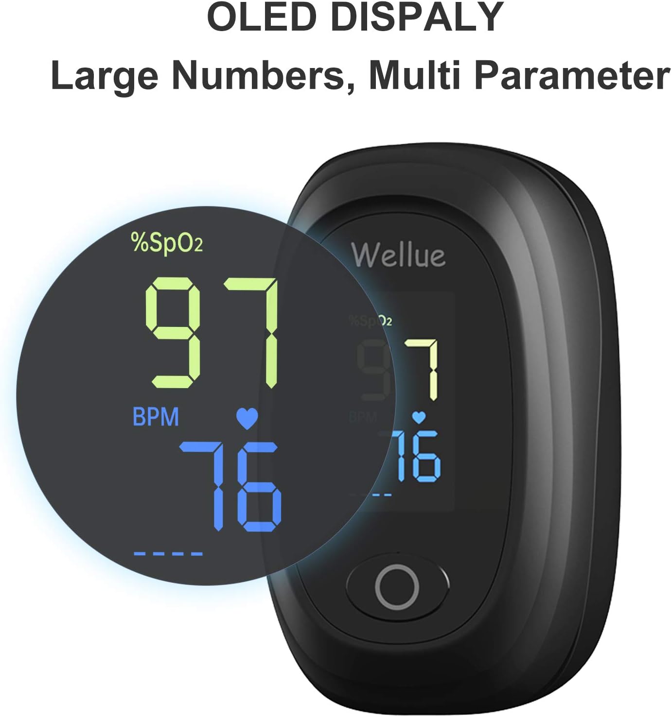 Wellue Pulse Oximeter, Blood Oxygen Monitor Finger - Image 4