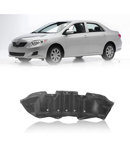 Set Of 2 Engine Splash Shields For Toyota Corolla 2009-2013 | Direct Fit Replacement | 1-Year Warranty