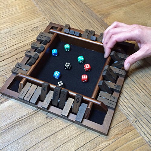 WE Games 4-Player Shut the Box, Travel Size, 8 inches