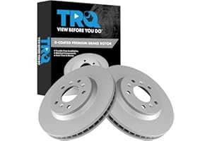 TRQ Front Brake Rotor Set G Coated Vented Compatible with 2006-2011 Buick Lucerne 2006-2013 Chevrolet Impala 2014-2016 Impala Limited 2006-2007 Monte Carlo