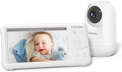 Momcozy BM01 Baby Monitor 5" 1080P HD Screen Non-WiFi Camera Mount