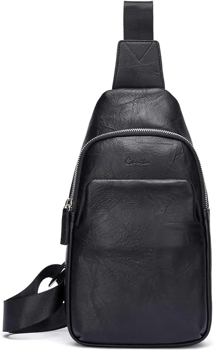 one strap backpack leather