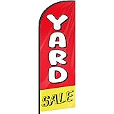 Yard Sale Feather Flag for Business Advertising 6 FT Swooper Flag for Storefronts Retailers Shops Food Trucks Events and Fairs (Flagpole Not Included)