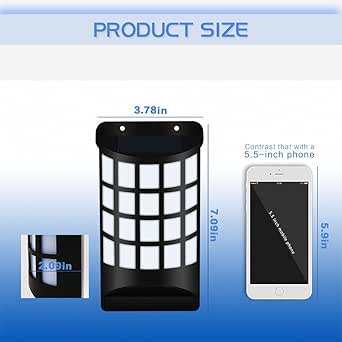 Sensor de movimiento inalámbrico impermeable con iluminación solar