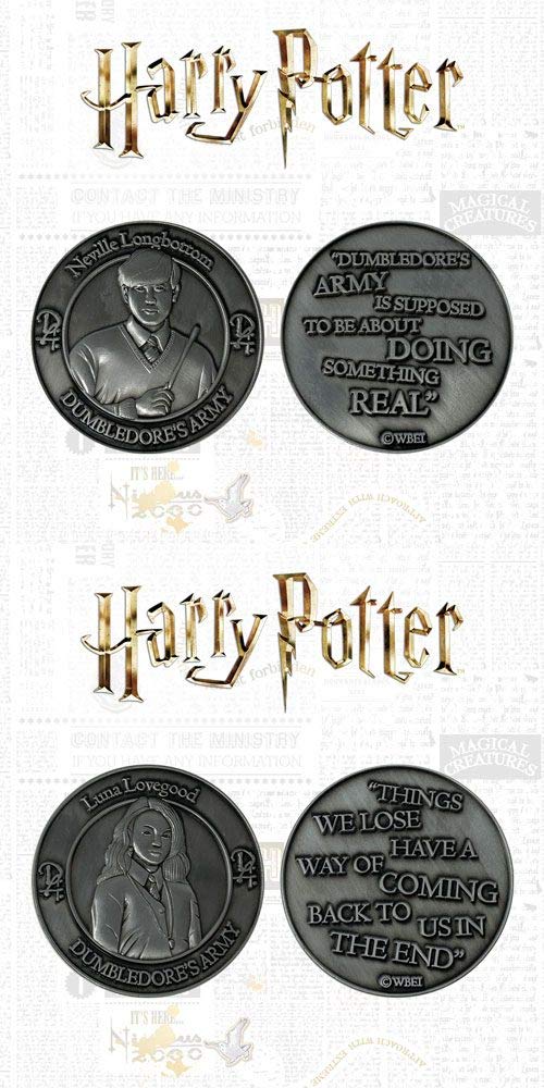 Fanattik Harry Potter Dumbledore Army Collectible Coin Set (Luna Lovegood & Neville Longbottom),Multicoloured,100 x 140 cm