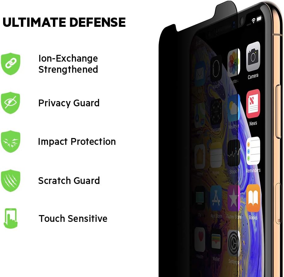 Amazon Com Belkin Invisiglass Ultra Privacy Screen Protector For Iphone Xs Max Privacy Screen Protector Iphone Xs Max Screen Protector F8w925zz