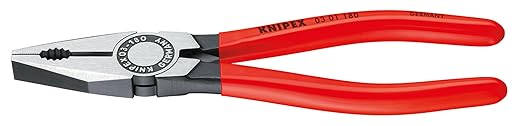 title=Knipex- Pinza universale bonderizzata nera, con manici rivestiti in plastica,