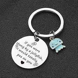 Friendship Keychain True Friends Funny Jellyfish