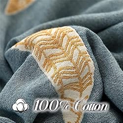 MSGKV Boho Throw Blanket 100% Cotton Blanket Woven