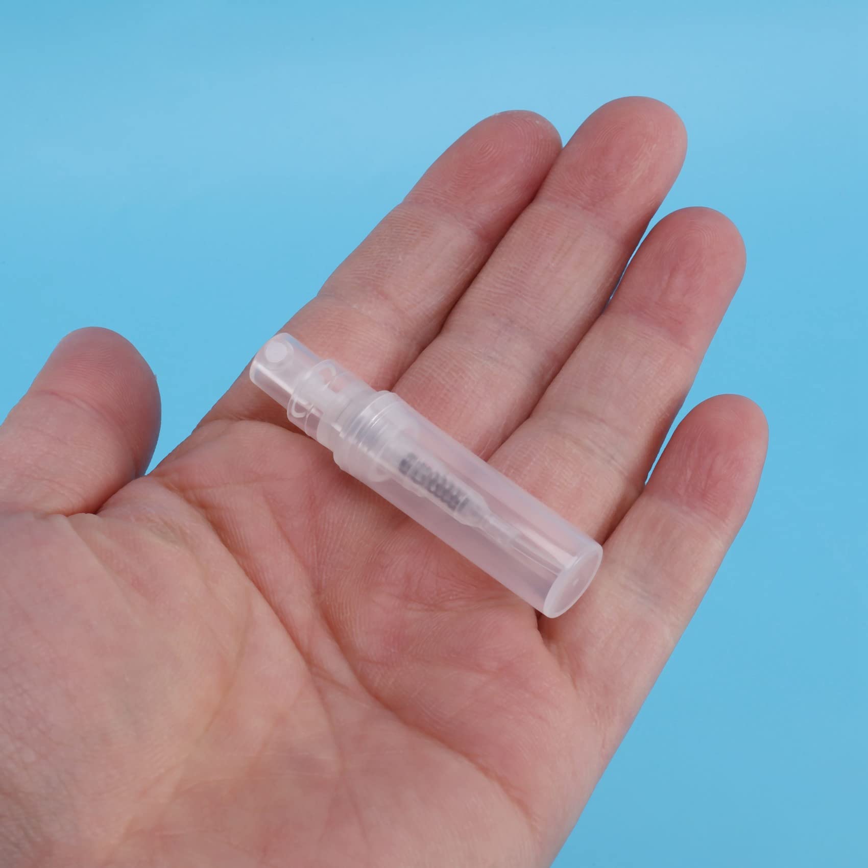 Liseng 200Pcs Mini Atomiser Bottles 2ml Empty Refillable Small perfume essential oils for Travel, Liquid Cosmetic Trial packaging