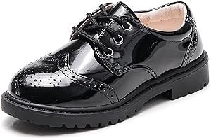 DADAWEN Kids' Boys' Girls' Black Oxford Uniform Dress Shoes (Little Kid/Big Kid)