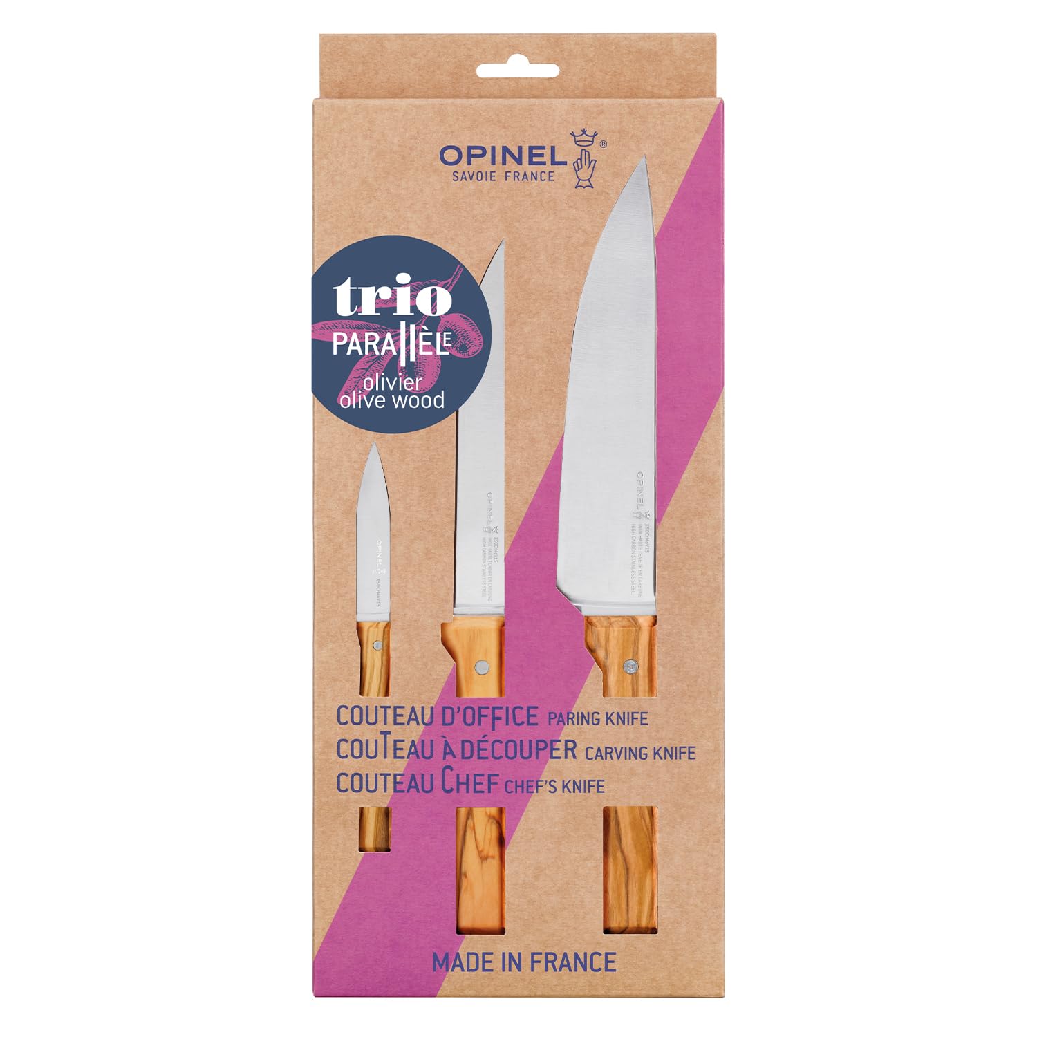 Opinel Parallel Trio Olive /2