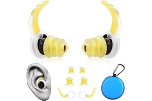 Swimmer Ear Plugs, Soft Silicone Kids Adult Reusable Waterproof Swimming Earplugs, for Surfers, Swimmer Water Pool Shower Bat