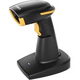 Inateck 2D Barcode Scanner, Wireless Bluetooth with Cradle, BCST-36 | 2600mAh Battery, AI APP &amp; SDK, 2.4G &amp; USB Wired, 328ft Range, 300K-Pixel Module, Reads GS1-128/USPS/FedEx