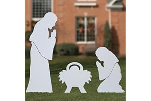 FrontYard Originals All Weather Life Size Outdoor Nativity Set, Waterproof, Made in USA, Durable Material, Simple Assembly, Easy Storage, Yard Nativity Set.