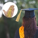 Rowwait 20Pcs Silky Handmade Tassels Bookmarks Gold 13cm Earthy Yellow view 4