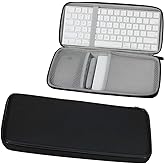 Hermitshell Hard Travel Case for Apple Magic Keyboard MLA22LL/A + Trackpad 2 MJ2R2LL/A + Mouse Bluetooth (PU, Black)