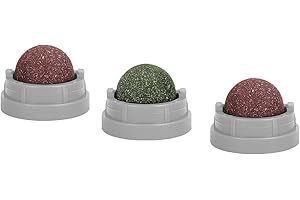 SINROBO Catnip Balls, Cat Chew Toys for Dogs and Cats, 3-Pack (Gray)