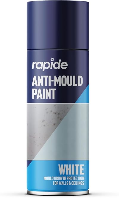 Rapide Anti Mould Spray Paint 400ml Matt Finish Interior Walls Ceilings