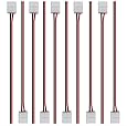 LightingWill 10pcs Pack Strip Wire Solderless Snap Down 2Pin Conductor LED Strip Connector for 8mm Wide 3528 2835 Single Color Flex LED Strips