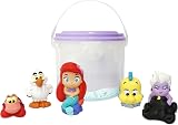 Disney Store Ariel Bath Toy Set 5 Pieces Ursula Scuttle Sebastian Bucket Lid view 1