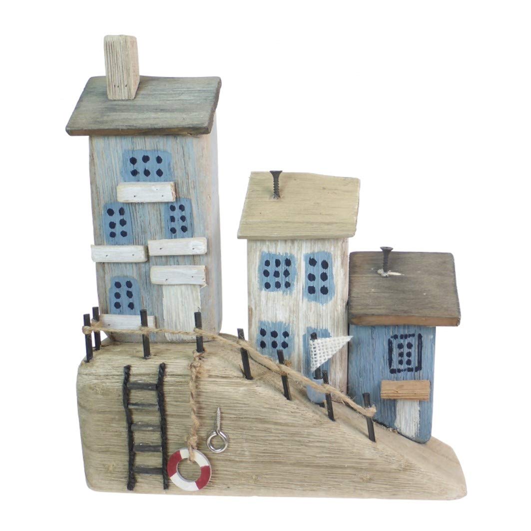 Quaytraders Contemporary Wooden Harbourside Cottages Ornament