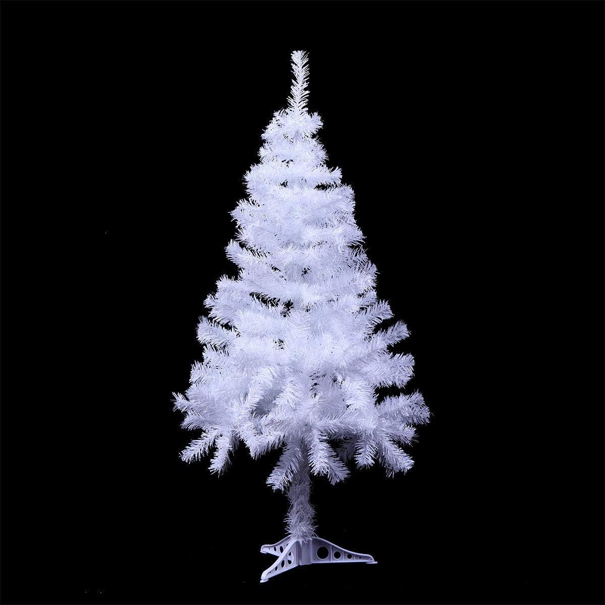 LAZYMOON 4Ft Premium Artificial PVC Classic Unlit Christmas Tree Plastic/Metal Stand 200 Tips Full Tree