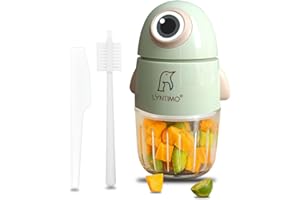 Lyntimo Baby Food Maker, 8 Blades Glass Baby Food Processor Set for Vegetable Fruit Meat, Baby Food Blender Puree Maker w/Spatula & Cleaning Brush, Baby Feeding Essentials (Pastel Green)